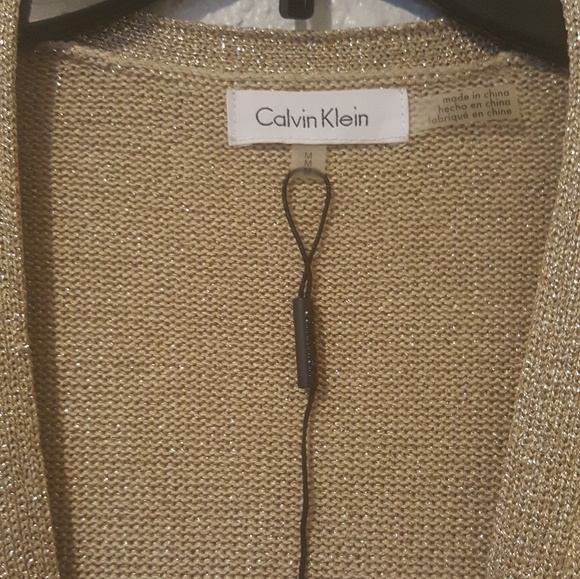 Calvin Klein Cardigan Sweater Bell Sleeve Sz M - Picture 3 of 6